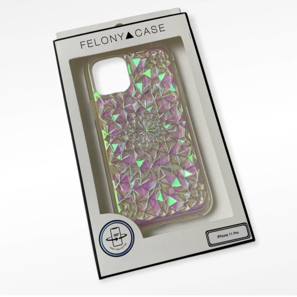 Felony Holographic Kaleidoscope iPhone Case 11 pro iridescent festival